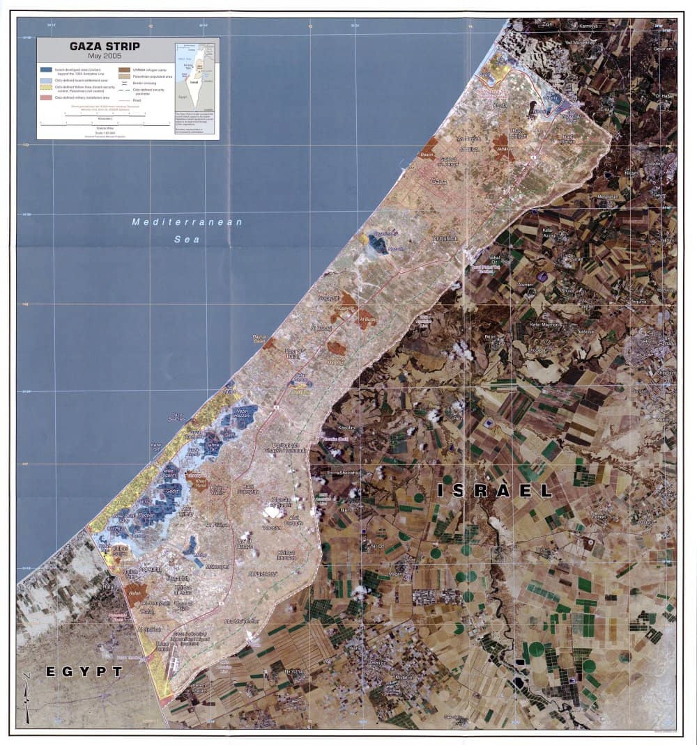 Gazastreifen - Map